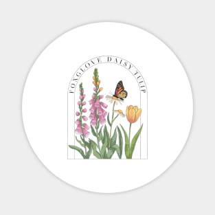 Foxglove-Daisy-Tulip Magnet